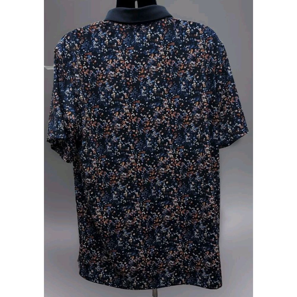 Walter Hagen Navy Floral Polo Shirt - Picture 3 of 5